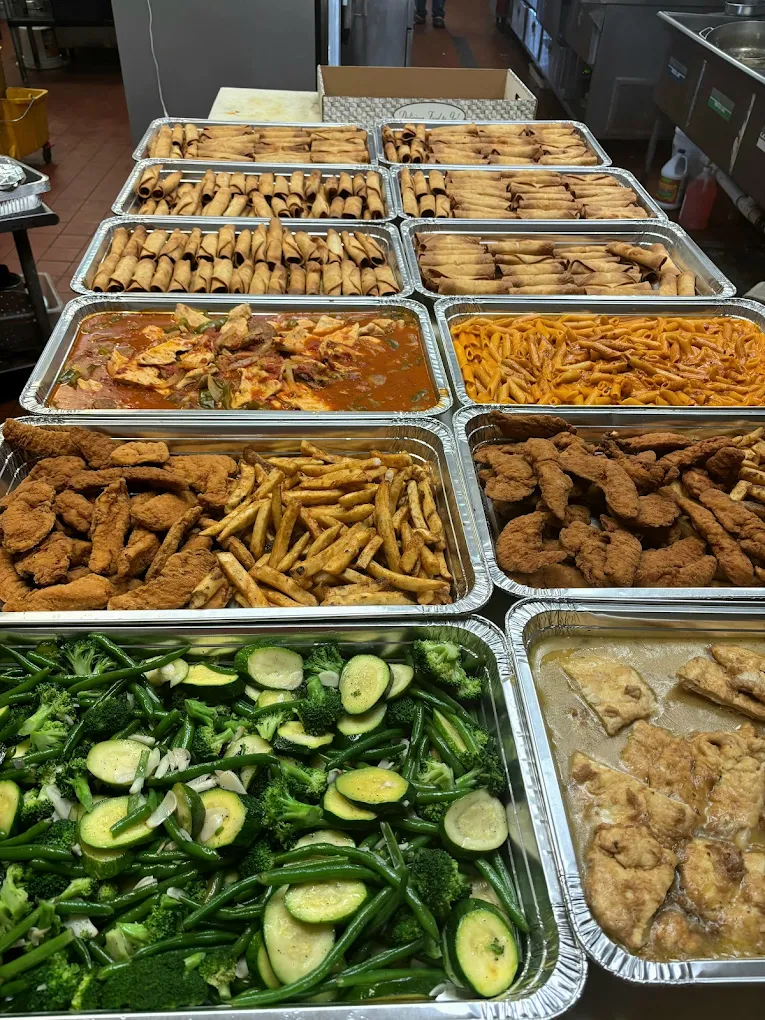 Catering trays at Frank's Pizza, Manville NJ