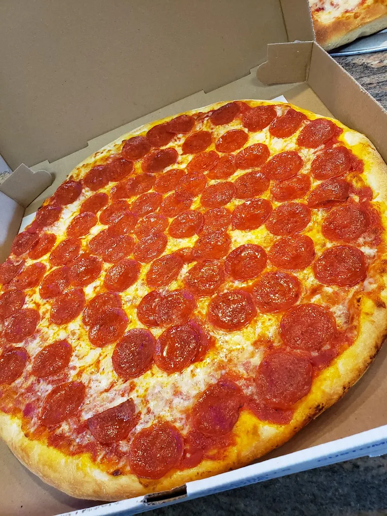 Pepperoni pizza at Frank's Pizza